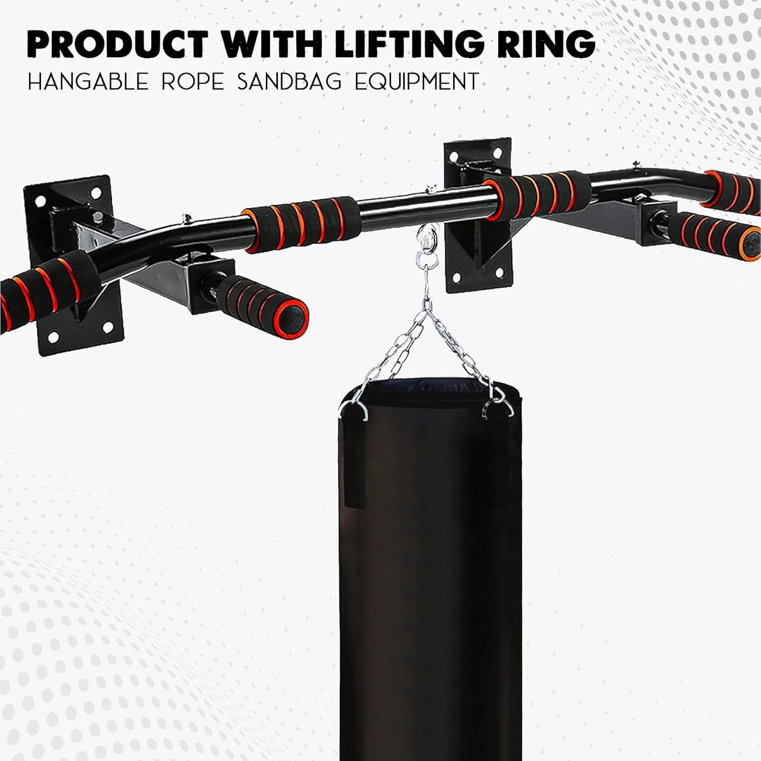 SportQ® Wall Pull Up Bar Wall Mounted Pull Up Bar Fitness Trainer Pull Up Portable Wall Mounted Exercise Equipment for Home Fitness ‎SportQ