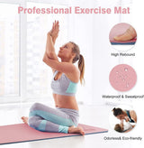 TPE Premium SportQ Non Slip Yoga Mat 6mm Thick – Light & Eco-Friendly Yoga Mat with Carrying Bag, Sweat & Water Resistant for Home Workout, Gym, Pilates, Yoga, Abdominal Workouts 183x61cm SportQ