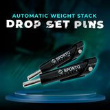 SportQ Weight Stacking Pin (2 Pack) Drop Set Pin Instant Transition to Low Weights for More, Multifunctional Gym Weight Loss for Fitness Equipment SportQ