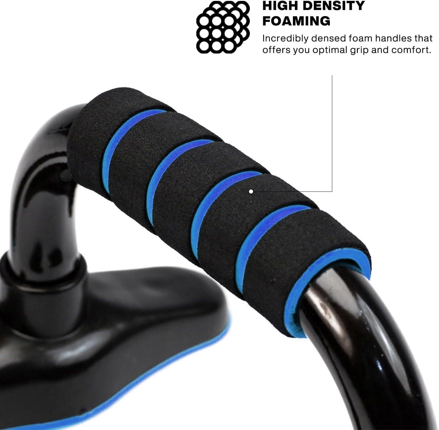 بوش اب بار احترافي Push Up Bars – حامل تمارين الضغط بتصميم مريح لليد – قاعدة عريضة مانعة للانزلاق – تقوية الصدر والذراع – مناسب للتمارين المنزلية والجيم