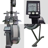 جهاز روينج ماشين Air Rower احترافي بمقاومة هوائية، شاشة رقمية LCD، قابل للطي والتخزين، يتحمل 200 كجم، لياقة وكارديو وتمرين كامل للجسم