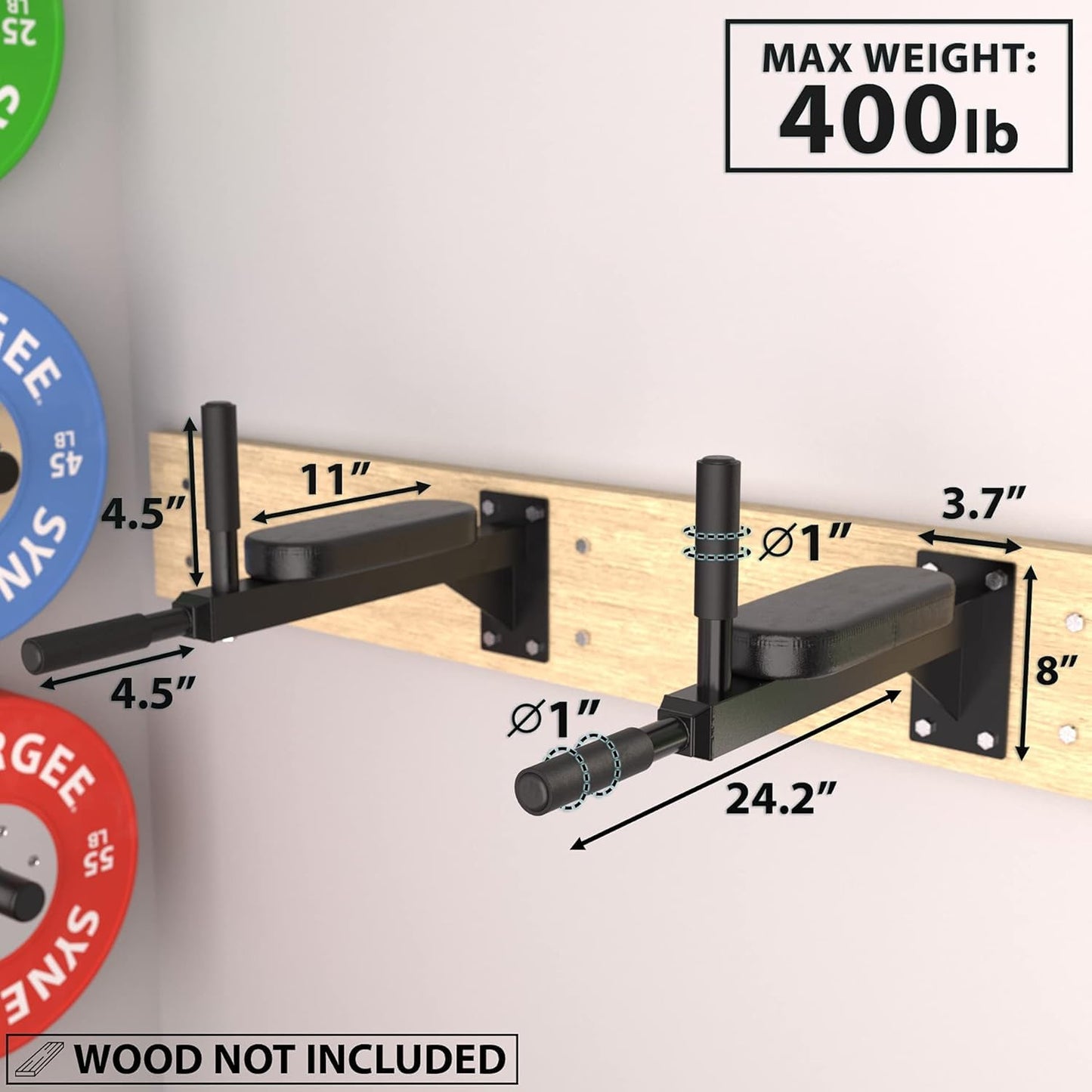 Heavy Wall Dips – Chest Wall Parallel for Triceps, Core Muscles | 180kg Steel Design with Padded Armrests & Multiple Handles | Home Gym Equipment SportQ