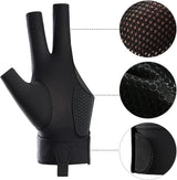 SportQ Breathable Nylon Pool Glove (Left Hand) Universal 3 Finger Gloves Sports Gloves for Women and Men, Indoor Game Set, Pool Accessories SportQ