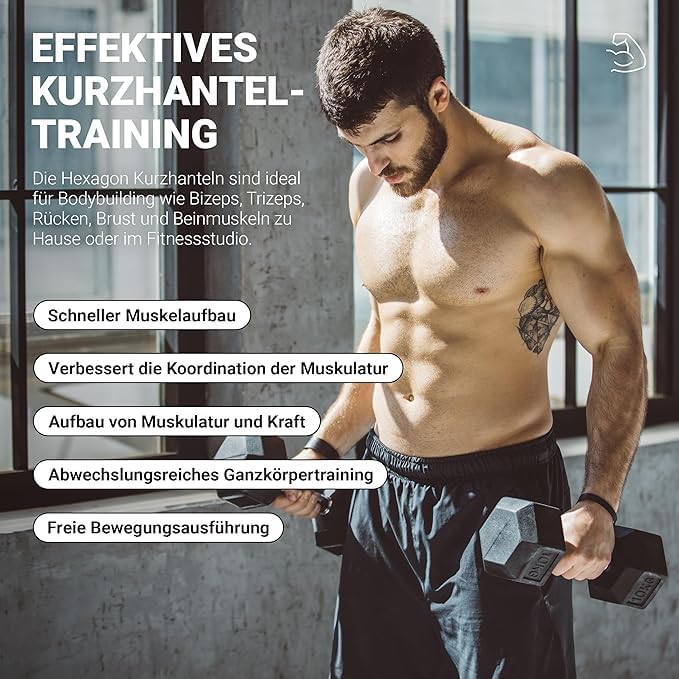 زوج من دمبل سداسي مطاط احترافي – Hex Dumbbell للجيم والتمارين المنزلية – يد ستيل مانعة للانزلاق – أوزان متعددة لبناء العضلات وتمارين القوة والكارديو