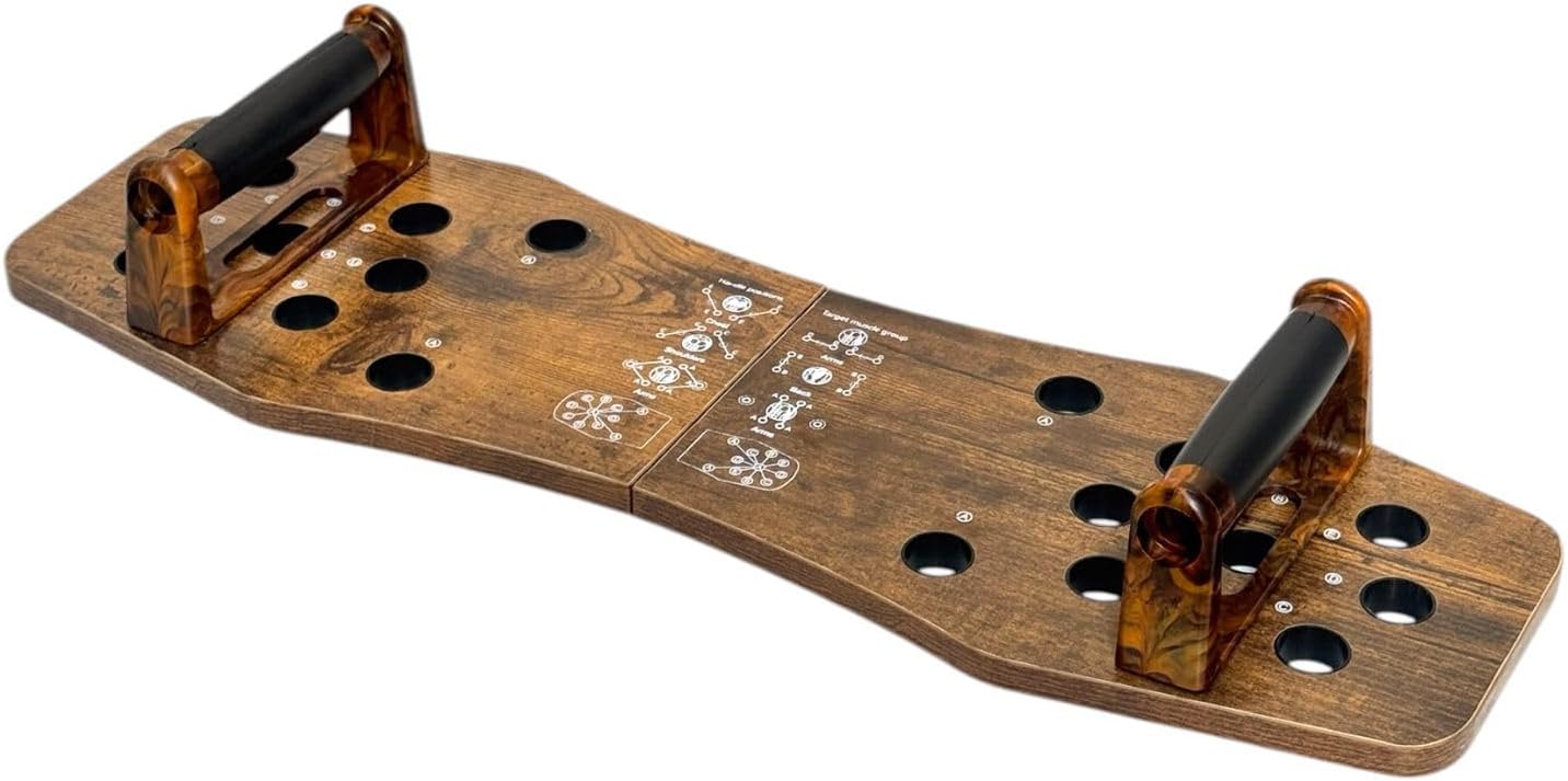 لوح تمارين بوش اب احترافي قابل للطي – Push Up Board متعدد الوضعيات لتقوية الصدر والكتف والذراع – تصميم خشب قوي مع قاعدة مانعة للانزلاق – جهاز تمارين منزلية كامل
