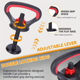 Adjustable Kettlebell Handle to Convert Weights to Kettlebell – Comfortable Wide Handle with Double Lock & Stable Base – Suitable for Strength & Cardio Training at Home – Fits All Weights SportQ