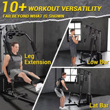 SportQ Multifunctional Home Gym | All-Inclusive Exercise Station for Chest, Back, Arms and Legs with Built-in Weights and Powerful Pulley System – Complete Fitness Machine for Home 100 lbs SportQ