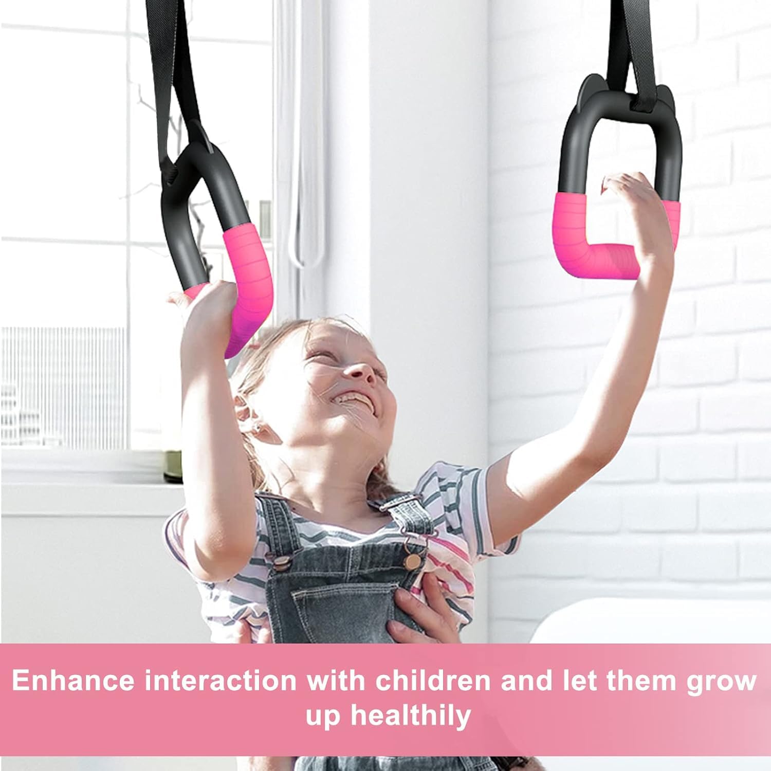SportQ Gymnastics Rings for Kids, Pull Up Rings for Indoor Gym Ring Exercise, Gymnastics Rings for Kids with Adjustable Straps, Load 100kg ‎SportQ