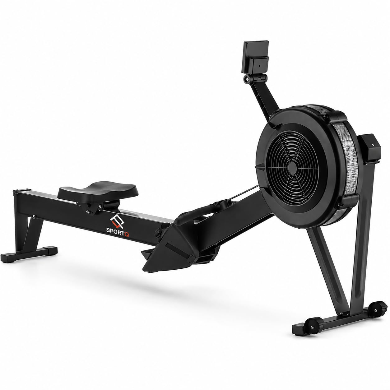 جهاز روينج ماشين Air Rower احترافي بمقاومة هوائية، شاشة رقمية LCD، قابل للطي والتخزين، يتحمل 200 كجم، لياقة وكارديو وتمرين كامل للجسم