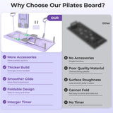 SportQ Multifunctional Pilates Board Foldable Home Gym Abdominal Waist Trainer Strengthening Arms Legs Full Resistance Plate + Handles + Tension Bands Suitable for Women Men Easy Storage ‎SportQ