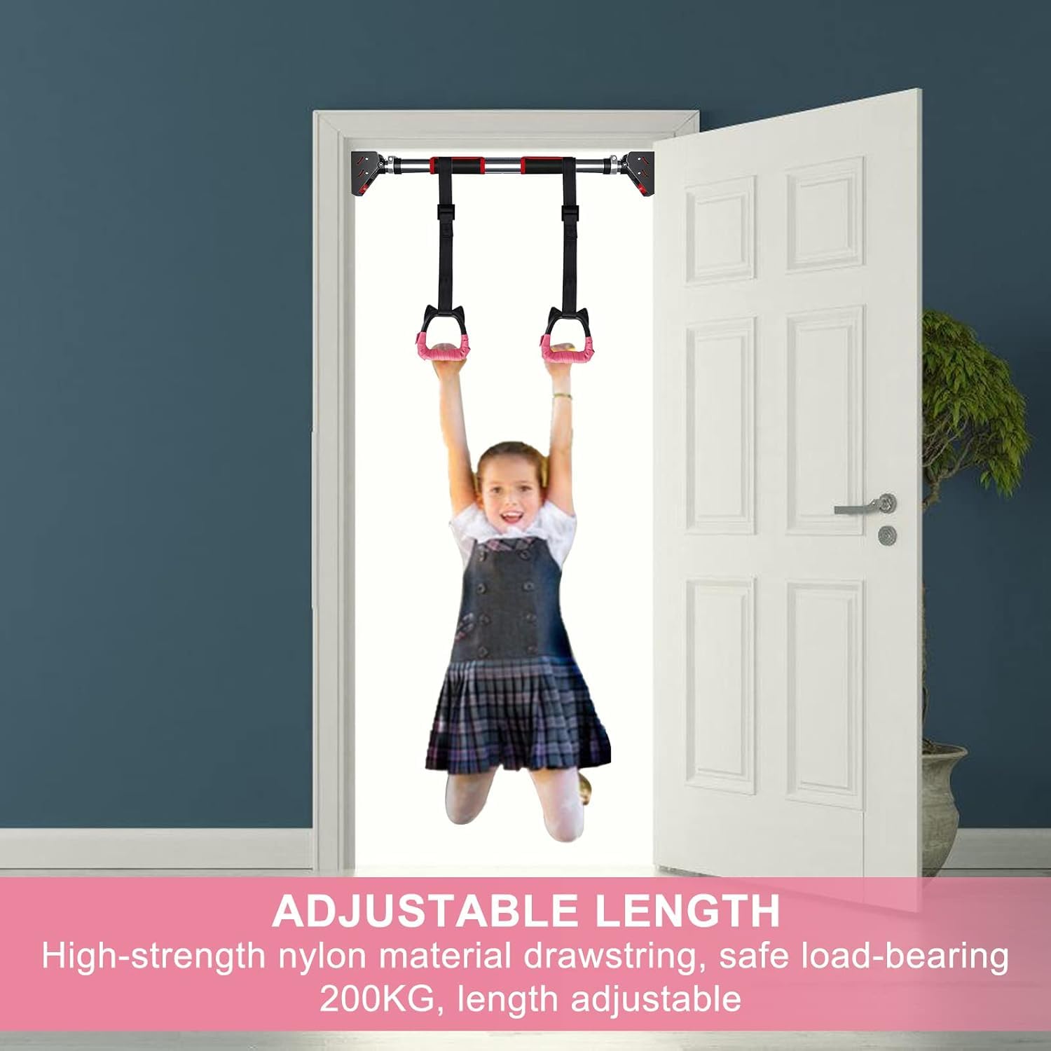 SportQ Gymnastics Rings for Kids, Pull Up Rings for Indoor Gym Ring Exercise, Gymnastics Rings for Kids with Adjustable Straps, Load 100kg ‎SportQ