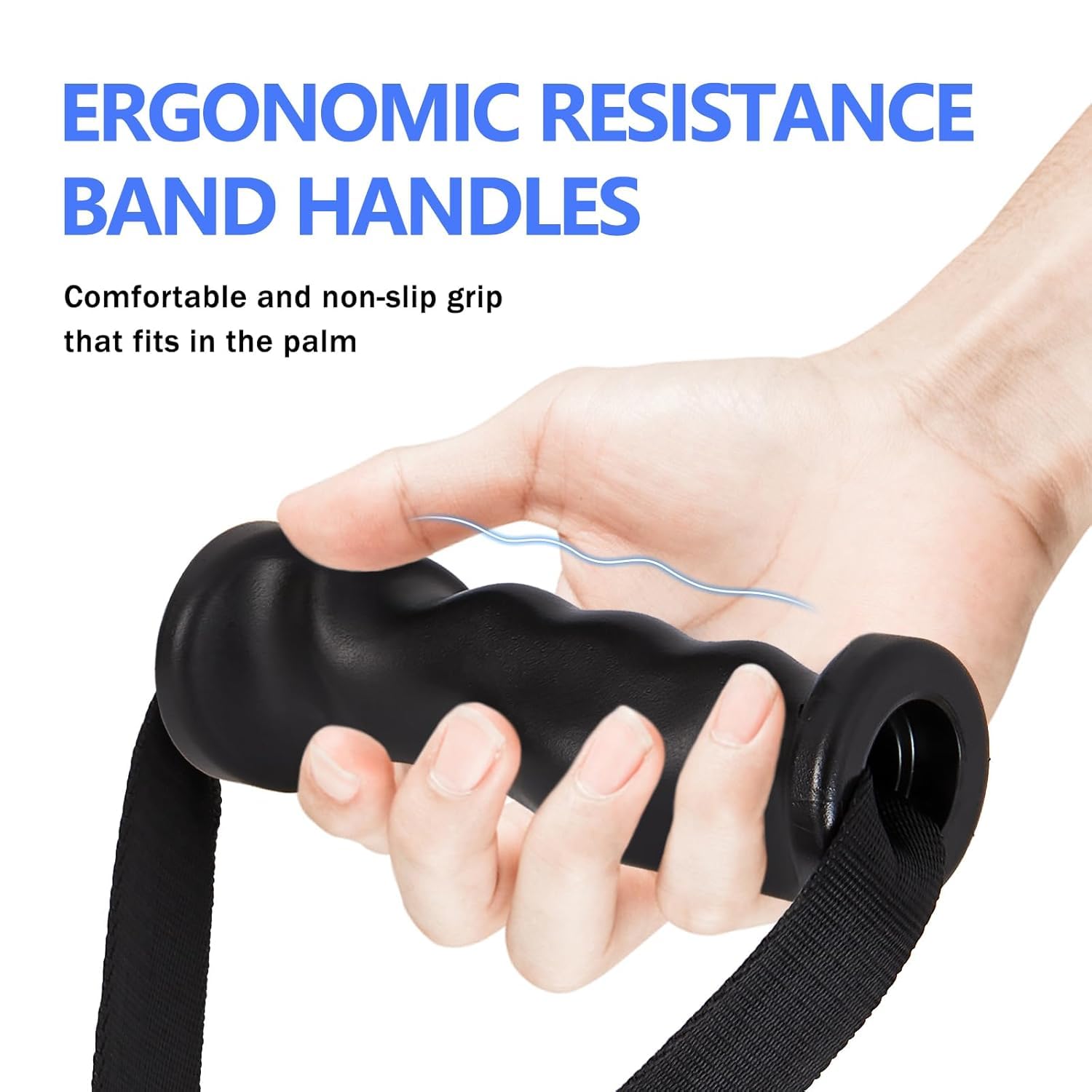 SportQ® Ergonomic Resistance Band Handles – Non-Slip TPE Grip + Heavy-Duty Straps + 2 Hooks+ Carry Bag Visit the Qshop Store