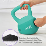 SportQ Soft Kettlebell – Safe Training Kettlebell Covered with Non-Slip Coating | Wide Palm Grip & Sand Pad for Shock Absorption for Strength Training and Fat Burning (2kg to 10kg) ‎SportQ