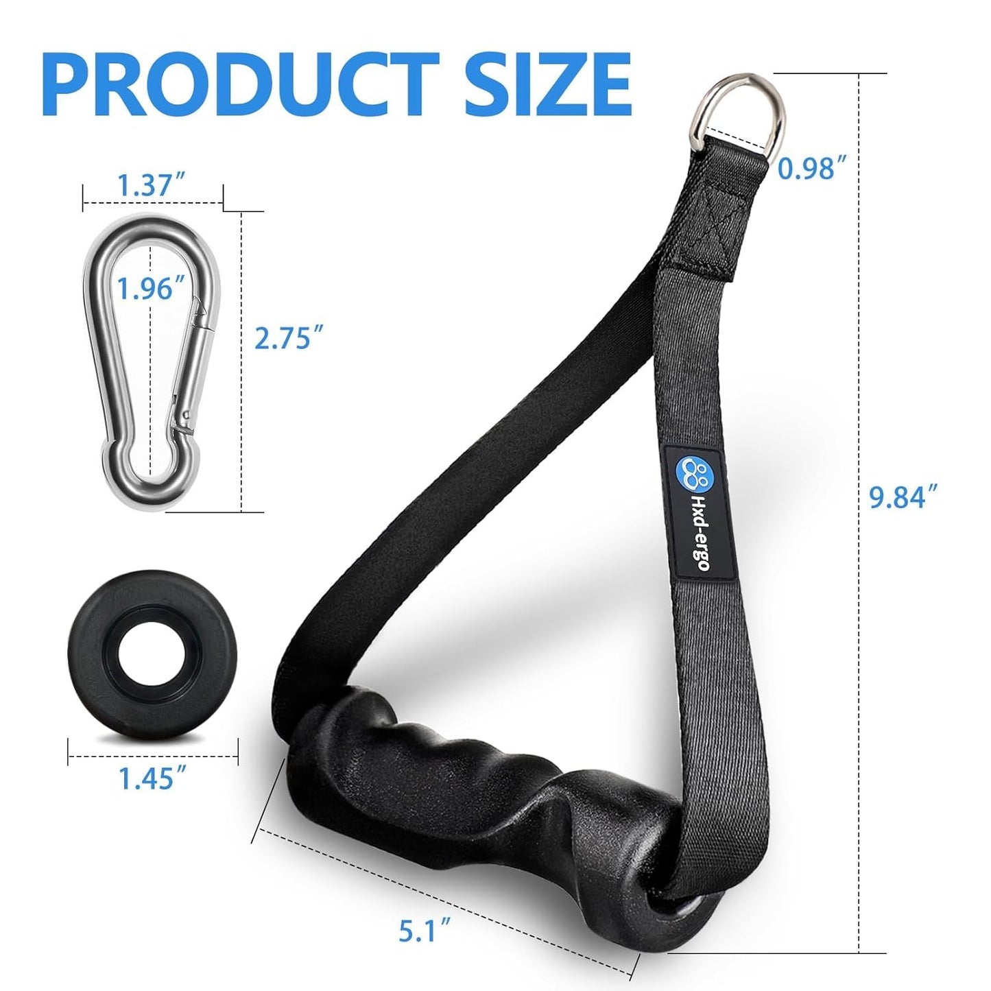 SportQ® Ergonomic Resistance Band Handles – Non-Slip TPE Grip + Heavy-Duty Straps + 2 Hooks+ Carry Bag Visit the Qshop Store