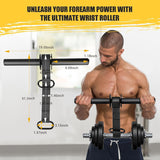 SportQ Forearm & Wrist Strengthener - Metal Roller with Adjustable Nylon Strap to Improve Arm Strength, Wrist & Forearm Exercise, Grip & Flexibility – Suitable for Dumbbells & Weights ‎SportQ