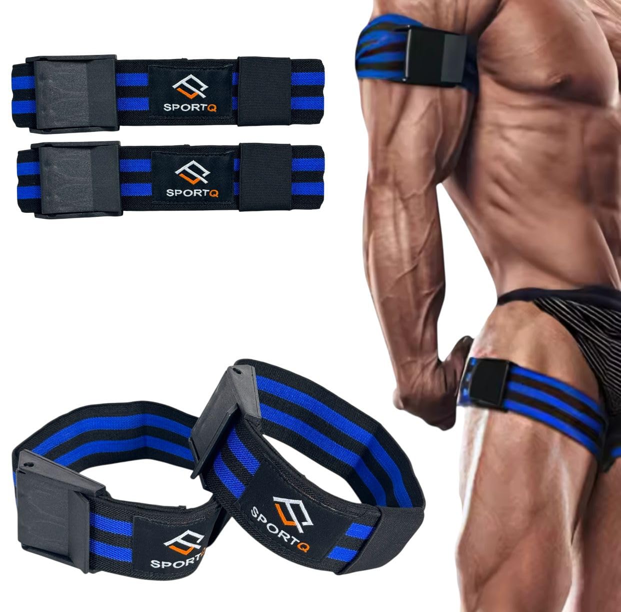 4Pcs Blood Flow Bands for Lean Muscle Gain Fast Arms Legs Fitness Exercise Muscle Growth Anti Slip for Men Women ‎SportQ