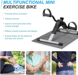 SportQ️ Foldable Pedal Exerciser, Mini Under Desk Exercise Bike Portable Foot and Hand Exerciser, Arm and Leg Exercise Machine with LCD Display for Light Leg and Arm Exercise, Physical Therapy at Home ‎SportQ
