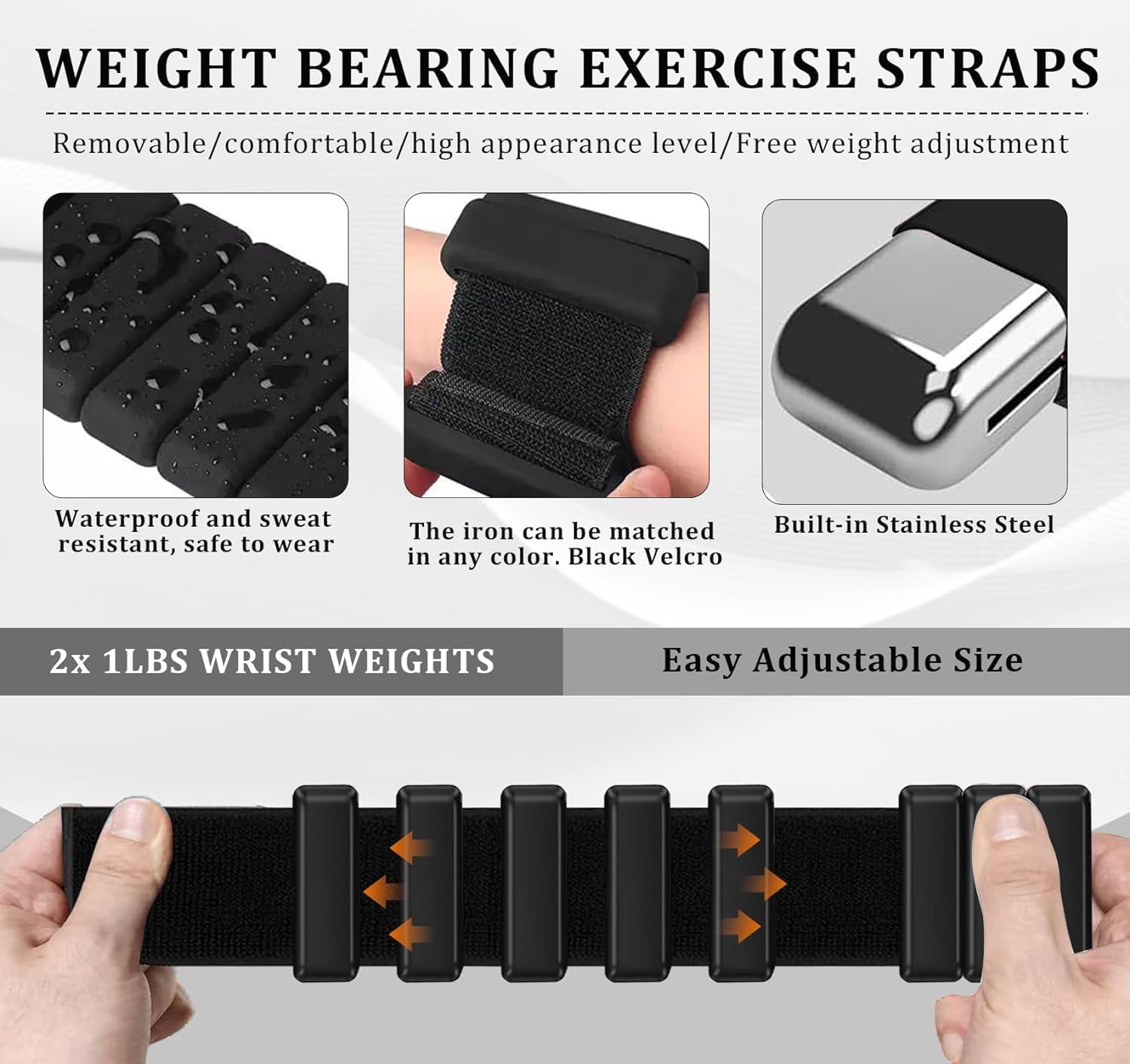 Adjustable Pilates Rings Set for Men and Women, Strong Arm and Leg Weights Wearable 2 Pack (0.5 lb Each) for Walking, Yoga, Dance, Bar, Gym, Pilates, Walking ‎SportQ