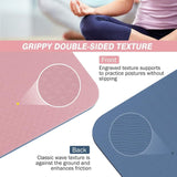 TPE Premium SportQ Non Slip Yoga Mat 6mm Thick – Light & Eco-Friendly Yoga Mat with Carrying Bag, Sweat & Water Resistant for Home Workout, Gym, Pilates, Yoga, Abdominal Workouts 183x61cm SportQ