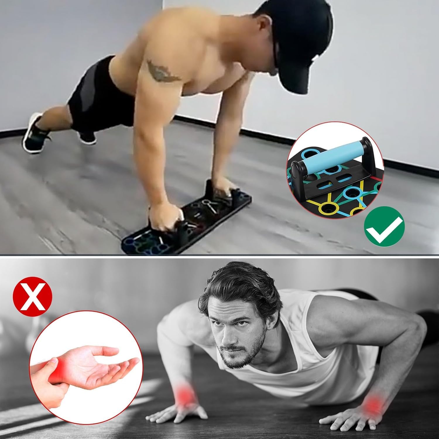 SportQ Multifunctional Folding Push Up Board, Professional Chest Muscle Exercise Equipment with Strength Training Arm, Suitable for Home Gym and Suitable for Both Men and Women ‎SportQ