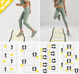 SportQ 12 Training Speed Ladder 6M with Carry Bag for Soccer Ball Speed Training Exercise Fitness ‎SportQ