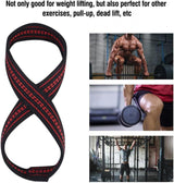 SportQWeight Lifting Grips with Wrist Straps, Strong and Durable 8 Shape Lifting Straps for Men and Women Suitable for Strength Training, 2 Pack, Tensioner SportQ