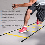 SportQ 12 Training Speed Ladder 6M with Carry Bag for Soccer Ball Speed Training Exercise Fitness ‎SportQ