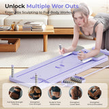 SportQ Multifunctional Pilates Board Foldable Home Gym Abdominal Waist Trainer Strengthening Arms Legs Full Resistance Plate + Handles + Tension Bands Suitable for Women Men Easy Storage ‎SportQ