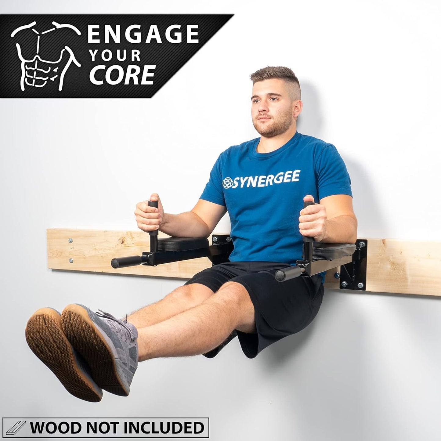 Heavy Wall Dips – Chest Wall Parallel for Triceps, Core Muscles | 180kg Steel Design with Padded Armrests & Multiple Handles | Home Gym Equipment SportQ