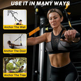 Pro3 Suspension Training Set, Resistance Bands for Full Body Training Levels Indoor and Outdoor Use, Adjustable Straps Up to 500kg, Complete Home Gym Equipment SportQ