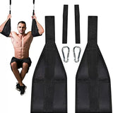 Ab straps for pull-up bar, home gym arm sling straps with carabiners, SportQ.