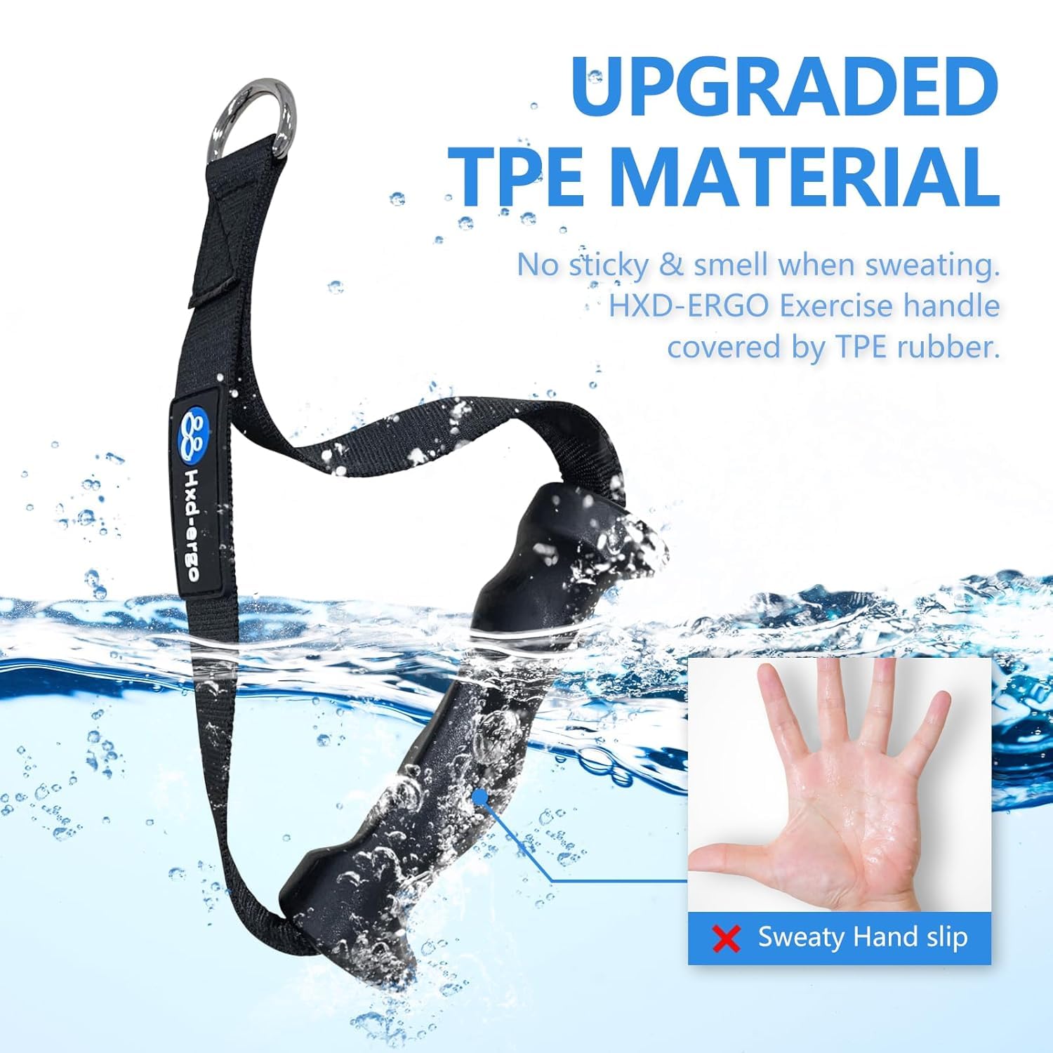 SportQ® Ergonomic Resistance Band Handles – Non-Slip TPE Grip + Heavy-Duty Straps + 2 Hooks+ Carry Bag Visit the Qshop Store