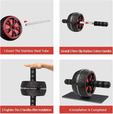SportQ Abdominal Roller Wheel for Abdominal Muscle Exercise, Core Strength Training, Home Gym Fitness Workout with Knee Pad Accessories ‎SportQ