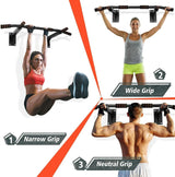 SportQ® Wall Pull Up Bar Wall Mounted Pull Up Bar Fitness Trainer Pull Up Portable Wall Mounted Exercise Equipment for Home Fitness ‎SportQ