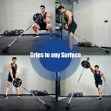 Landmine Workout Bar Attachments, Converts Any Surface Into a Landmine Workout - Press, Rows, Spins, Splits, Squats Natural Rubber - Fits Olympic Bars ‎SportQ