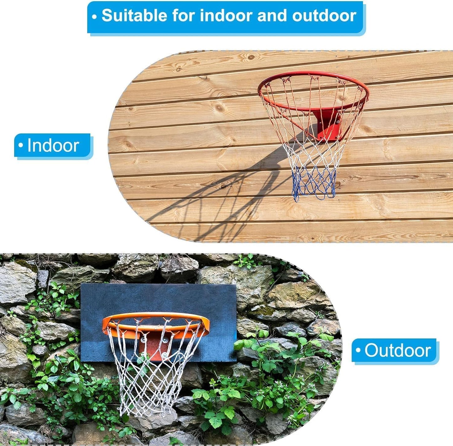 SportQWall Mounted Basketball Hoop, Double Design for Extra Endurance for Indoor & Outdoor, Elevate Your Performance with Double Professional Basketball Hoop, 45 cm SportQ