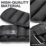 SportQ 2 Pack Wrist and Ankle Weights Adjustable Weight with Bags – Soft & Comfortable Material, Strong, Suitable for Running, Yoga, Physical Therapy, Strength Training for Men & Women ‎SportQ