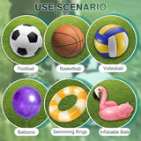 SportQ Premium Portable Ball Pump – High Pressure Hand Air Pump with Flexible Hose & Multiple Nozzles for Inflating Football, Basketball, Volleyball, Balloons, Floats – Compact Portable Size SportQ