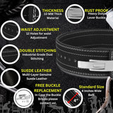Weightlifting Belt for Men and Women 10mm Thick Leather IPF Weight Lifting Belt Ideal for Gym Belts, Training, Weightlifting, Bodybuilding, Squats, Deadlifts ‎SportQ