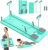 SportQ Multifunctional Pilates Board Foldable Home Gym Abdominal Waist Trainer Strengthening Arms Legs Full Resistance Plate + Handles + Tension Bands Suitable for Women Men Easy Storage