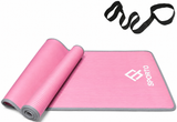 SportQ Yoga Mat Non Slip Eco Friendly NBR Material 10mm Thick High Density Anti-Tear Pilates Mat with Carrying Strap for Yoga, Pilates, Gymnastics - 183cm x 63cm x 1cm