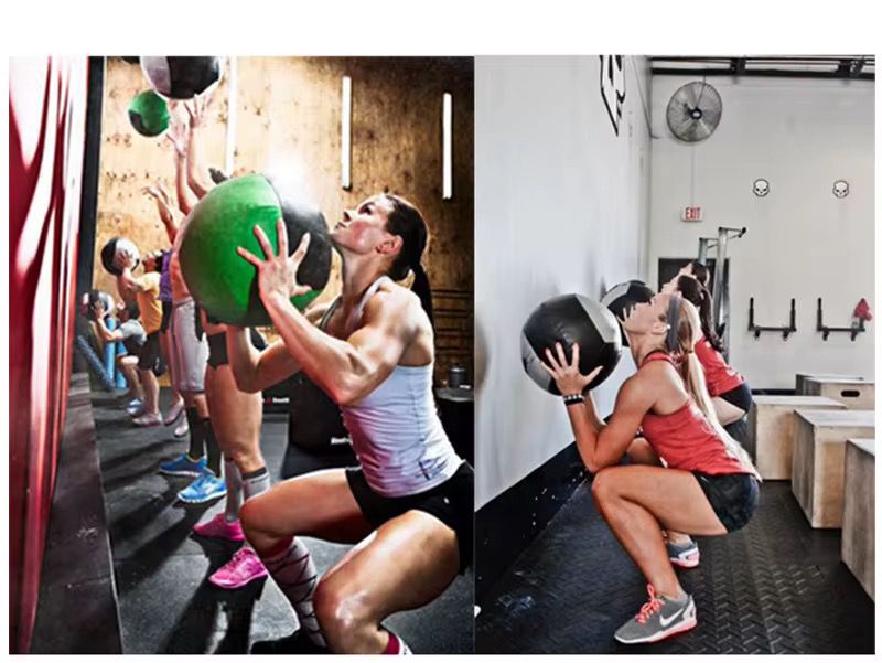 كرة جيم Wall Ball احترافية – من 2 كجم إلى 12 كجم – كرة تمارين CrossFit وباور – خامة PVC قوية مع قبضة مريحة – مناسبة للتمارين المنزلية والجيم
