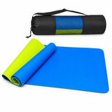 TPE Premium SportQ Non Slip Yoga Mat 6mm Thick – Light & Eco-Friendly Yoga Mat with Carrying Bag, Sweat & Water Resistant for Home Workout, Gym, Pilates, Yoga, Abdominal Workouts 183x61cm