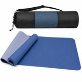 TPE Premium SportQ Non Slip Yoga Mat 6mm Thick – Light & Eco-Friendly Yoga Mat with Carrying Bag, Sweat & Water Resistant for Home Workout, Gym, Pilates, Yoga, Abdominal Workouts 183x61cm