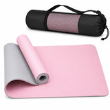 TPE Premium SportQ Non Slip Yoga Mat 6mm Thick – Light & Eco-Friendly Yoga Mat with Carrying Bag, Sweat & Water Resistant for Home Workout, Gym, Pilates, Yoga, Abdominal Workouts 183x61cm