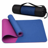 TPE Premium SportQ Non Slip Yoga Mat 6mm Thick – Light & Eco-Friendly Yoga Mat with Carrying Bag, Sweat & Water Resistant for Home Workout, Gym, Pilates, Yoga, Abdominal Workouts 183x61cm