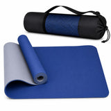 TPE Premium SportQ Non Slip Yoga Mat 6mm Thick – Light & Eco-Friendly Yoga Mat with Carrying Bag, Sweat & Water Resistant for Home Workout, Gym, Pilates, Yoga, Abdominal Workouts 183x61cm