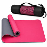 TPE Premium SportQ Non Slip Yoga Mat 6mm Thick – Light & Eco-Friendly Yoga Mat with Carrying Bag, Sweat & Water Resistant for Home Workout, Gym, Pilates, Yoga, Abdominal Workouts 183x61cm