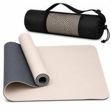 TPE Premium SportQ Non Slip Yoga Mat 6mm Thick – Light & Eco-Friendly Yoga Mat with Carrying Bag, Sweat & Water Resistant for Home Workout, Gym, Pilates, Yoga, Abdominal Workouts 183x61cm