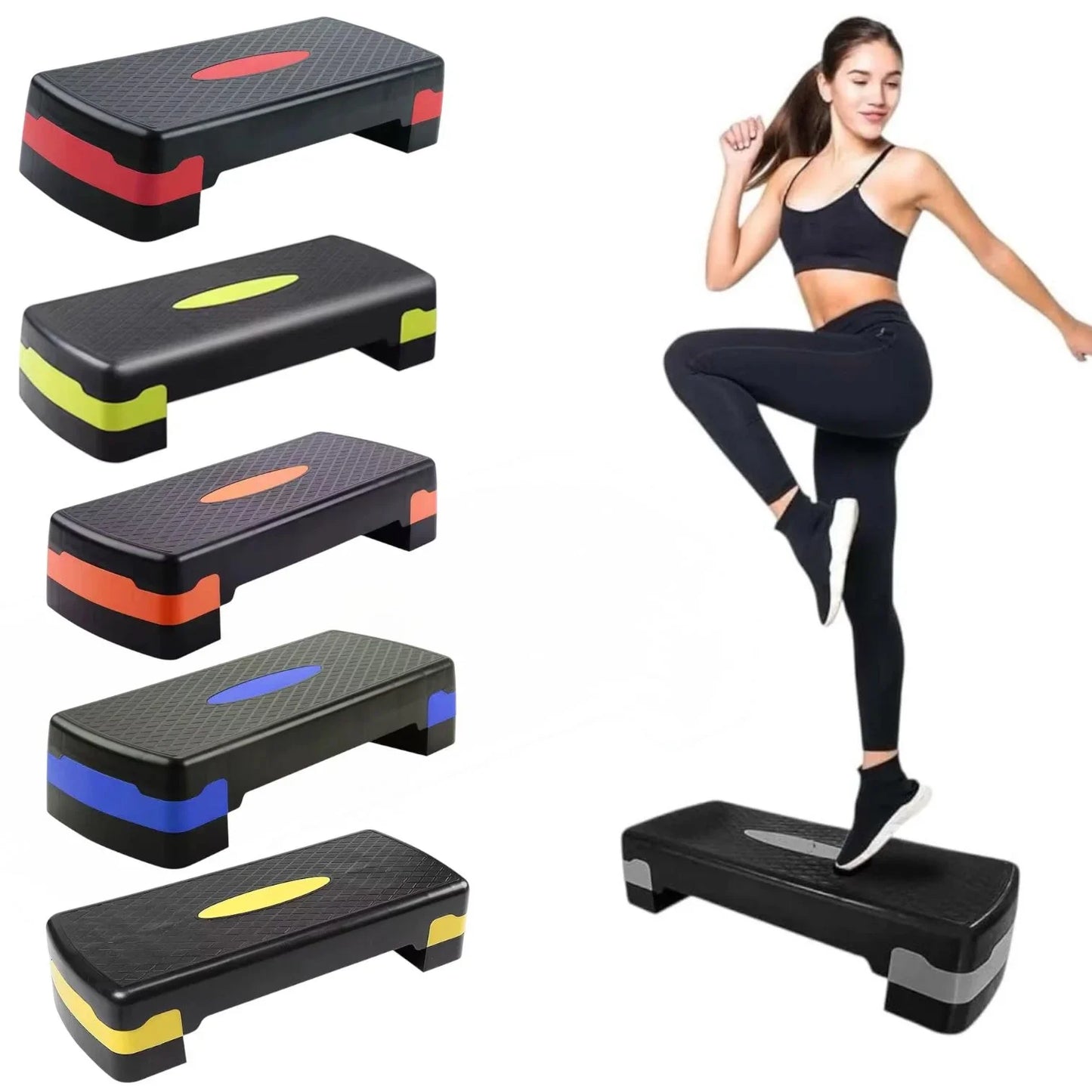 Adjustable aerobic step platform for home workout, SportQ Egypt fitness equipment